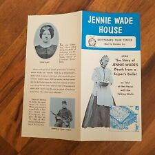 Jennie Wade House Gettysburg Tour Center Vintage Travel Brochure tub15