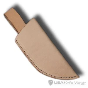 Funda de cuchillo hecha a mano estilo #2 - cuero natural - para hojas de 1 5/8” por 4 1/2” - Imagen 1 de 1