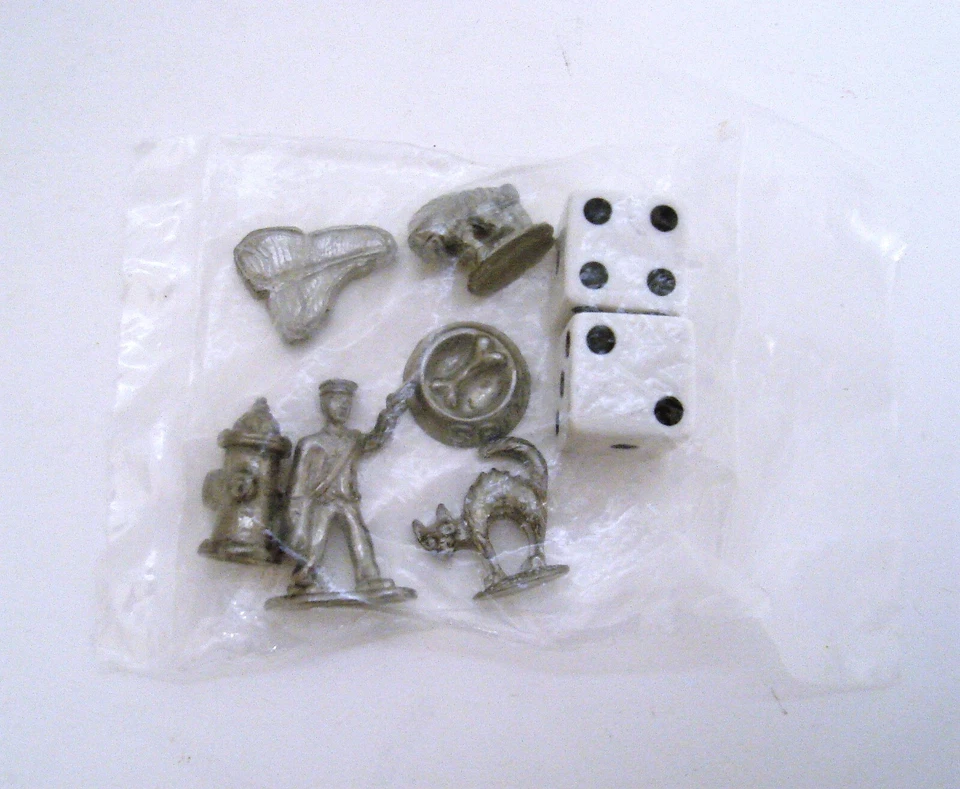 Juego de 6 fichas Monopoly Tokens Dog-Opoly Edition con dados cartero, pulga, hueso en T Foto 1 de 1