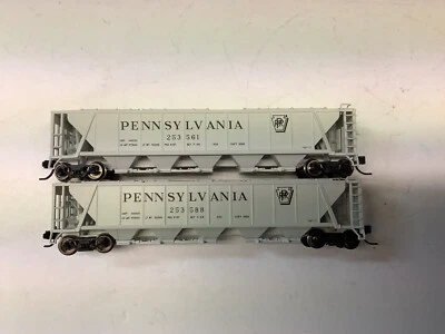 Broadway Limited #7252 N scale "PRR" H32 covered hopper  2 pack - Image 1 of 2