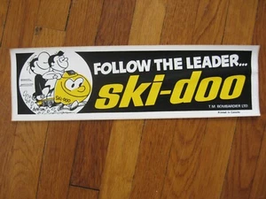 Vintage Ski-doo Bombardier Follow the leader bumper Sticker Decal - Picture 1 of 2