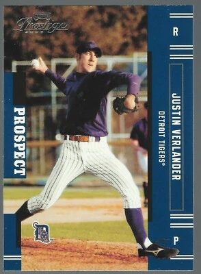 Tarjeta de radiocontrol Justin Verlander 2005 Playoff Prestige # 151 Foto 1 de 4