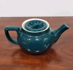 SHENANGO CHINA Teapot Individual w/ Lid  GREENISH BLUE 1930's ?  Restaurant Ware - Picture 1 of 7