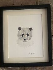 Panda, A4 Watercolour, Signed Original Art, Wildlife, Gift, Nursery, Gallery