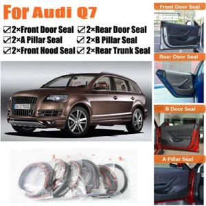 Door Rubber Seal Strips Weather Draft Noise Reduction Kit For Audi Q7 - Picture 1 of 12