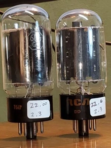 RCA 6L6GC Black Plate MaxiMatch2 tested Matched Pair (2) tube lot - Picture 1 of 1
