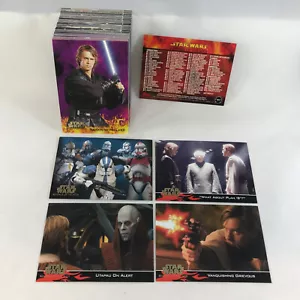 Star Wars - Revenge Of The Sith - Complete 90 Card Base Set - Topps 2005 - NM - Picture 1 of 1