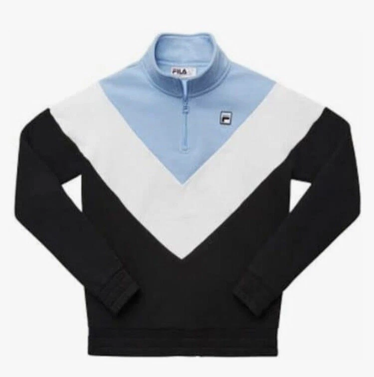 FILA Womens 1/4 Zip Pullover With Logo Sweatshirt