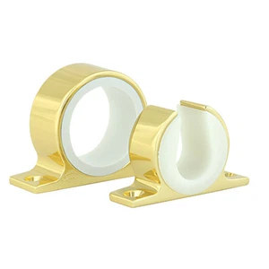 Lees Single Rod Holder Rack Set Bright Gold Fishing Pole Storage Wall Mount MC70 - Picture 1 of 1