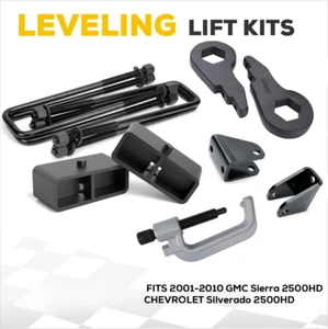 3" F+2" R Lift Kit For 01-10 Silverado Sierra 2500HD 8 Lug with Torsion Tool - Picture 1 of 13