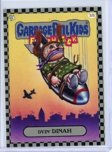 2010 Topps Garbage Pail Kids Flashback 1 DYIN' DINAH 32B SILVER PARALLEL Sticker - Picture 1 of 1