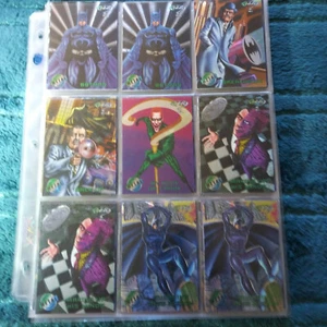 Fleer 1995 Batman Forever Metal Tarjetas Coleccionables 180 Sueltas Juego incompleto Extras - Imagen 1 de 11
