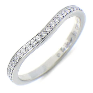 Cartier Ring Ballerina Wedding CRB4093050 Half Eternity Diamond PT950 #50 US5.25 - Picture 1 of 8
