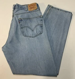 2007 Levi’s 550 Relaxed Blue Denim Jeans 38x34 Measures True Distressed Egypt - Picture 1 of 16