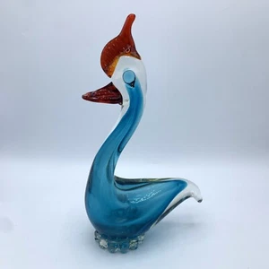 Vintage handgeblasen Murano-Stil Studio Kunst Glas Huhn Hahn Figur - Bild 1 von 8