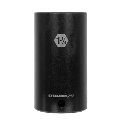 Steelman 1/2-Inch Drive x 1-1/4-Inch Deep 6-Point Impact Socket, 60516