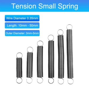 10Pcs Tension Spring 0.35mm Wire Diameter Spring Steel Expansion Tension Spring - Picture 1 of 33