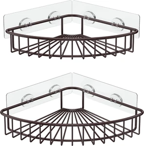 2-Pack Corner Shower Caddy, SUS304 Stainless Steel, Wall Mounted Bathroom Shelf - Picture 1 of 7