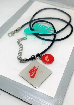 Nike Air Max Day Charm Necklace / Bracelet - 2018 Pendants w/ Black Leather Cord - Image 1 of 2