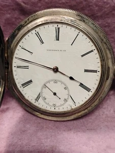 1800 ~ TIFFANY & CO. ~ PLATA ESTERLINA ~ RELOJ DE BOLSILLO ~ FUNCIONA ~ ¡RARO! - Imagen 1 de 12
