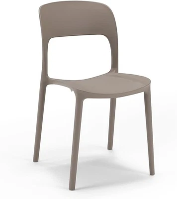 SEDIA IN POLIPROPILENE ERGONOMICA DESIGN ESTERNO ED INTERNO IMPILABILE MODERNA - Immagine 1 di 4