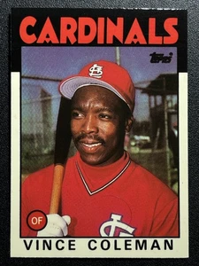 1986 Topps Tiffany #370 Vince Coleman RC St. Louis Cardinals - Bild 1 von 2