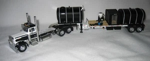 1/64 DCP 60-2074 379 Pete Day Cab White/Black Fenders Demco Trailer White Frame - Picture 1 of 3