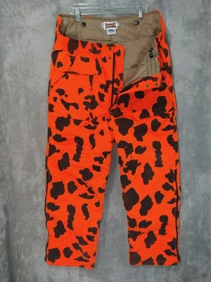 Gamehide Pants Mens Large Orange Camo Insulated Hunting Winter Pants Overalls - Image 1 of 4