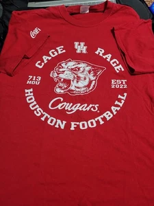 Houston Cougars UH Shirt Herren Medium M rot weiß College Football Cage Rage - Bild 1 von 1