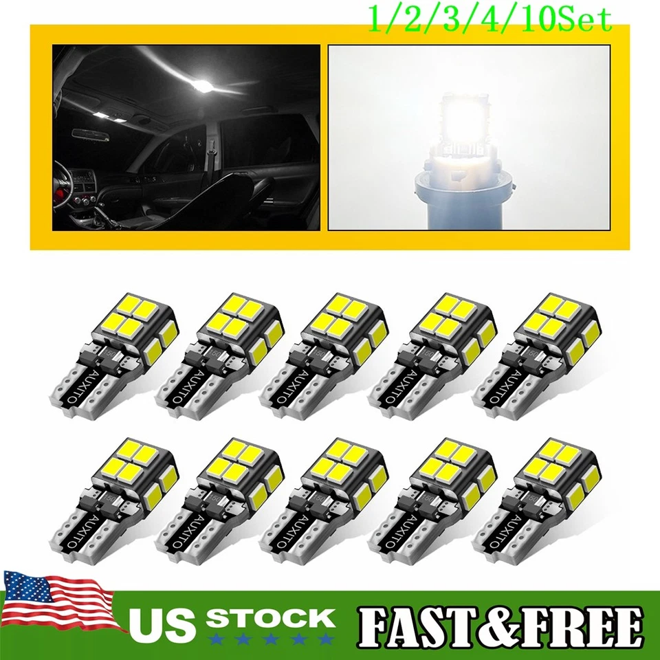 AUXITO T10 168 194 LED номерного знака лампа интерьера лампы белый новый 1 ~ 10 комплект - Изображение 1 из 4