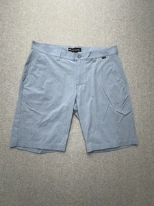 Travis Mathew Shorts Mens 34 Blue Performance Stretch Golf Casual Lightweight - Picture 1 of 11