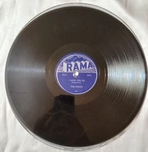 THE CROWS Gee / I Love You So RAMA RR-5 10" 78rpm Doo Wop VG- HEAR? - Foto 1 di 8