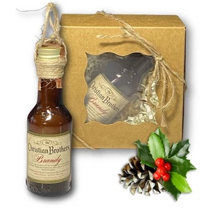 The Christian Brothers Brandy Artisan Vintage Glass Miniature Bottle Ornament - Picture 1 of 7