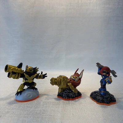 Lote de 3 figuras Skylanders Legendary Trigger Happy, Jet-Vac, Sprocket Activision Foto 1 de 4