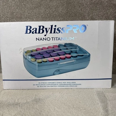 BaByliss PRO Nano Titanio Cerámica/Iónico Hot Rollers Juego de 30 Piezas NUEVO Foto 1 de 4