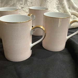 Fitz & Floyd Adobe Peach Mugs Porcelain 8 oz Set of 4 RARE Items - Picture 1 of 6