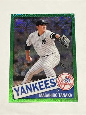 2020 Topps Silver Pack 1985 Chrome Baseball Series 2 Green /99 Masahiro Tanaka - Image 1 of 3