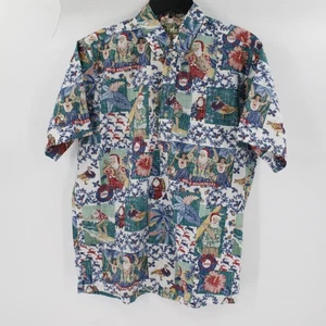 Reyn Spooner Hawaiian Shirt Mens Large Mele Kalikimaka 2004 Christmas Holiday - Picture 1 of 17