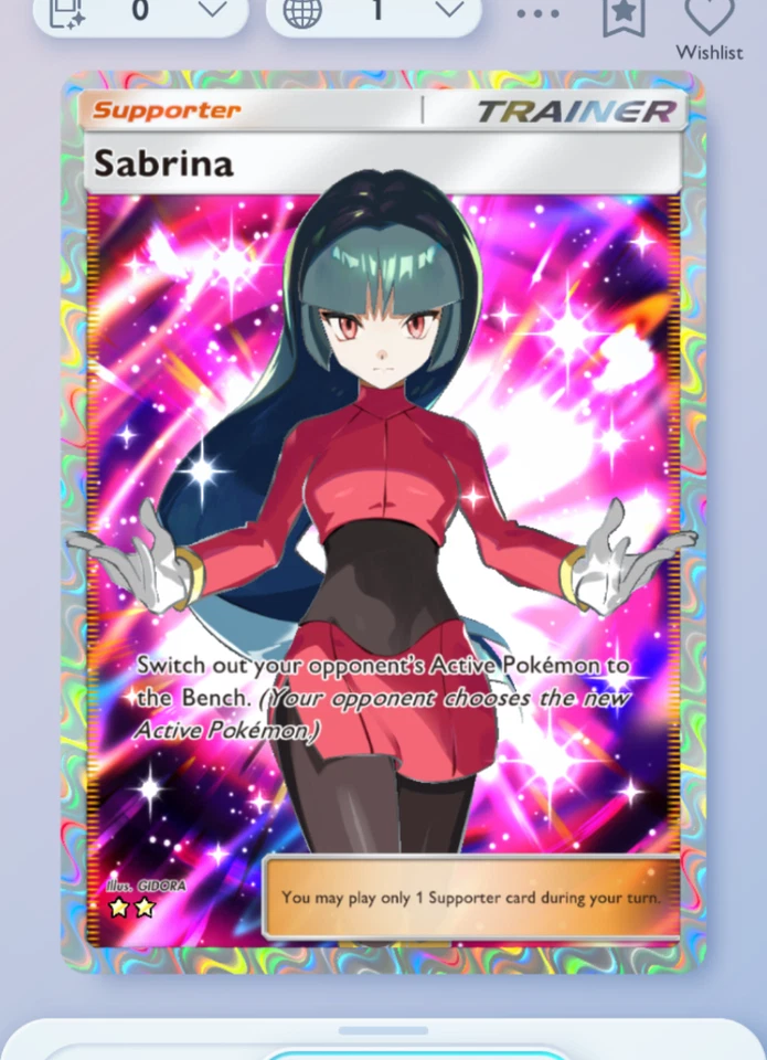 Pokemon TCG POCKET - Sabrina Full Art 2⭐, Genetic Apex, English - Image 1 of 1