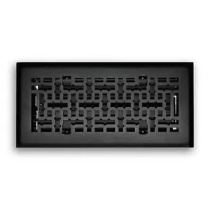 DIFFUSORE ARIA PAVIMENTO SFIATO 1 via registro pavimento decorativo acciaio finitura nero opaco - Foto 1 di 1