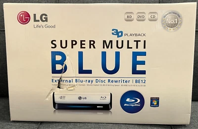 LG Super Multi Blue External Blu-ray Rewriter eSATA/USB 2.0 #BE12LU30 Brand-New - Image 1 of 4