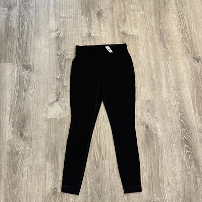 Leggings elegantes The Loft negros de gamuza sintética - pierna recta - pequeños para mujer Foto 1 de 4