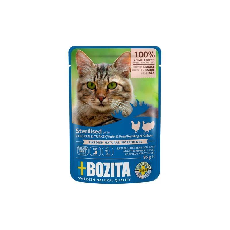 Bozita Sterilised Häppchen in Sauce mit Huhn & Pute | 12x 85g - Bild 1 von 1