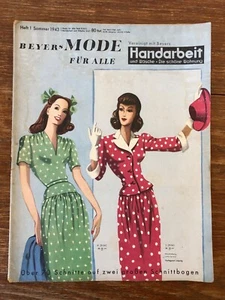 Catalogue BEYER'S MODE Fur Alle (Eté Summer Sommer 1943) German Nazi Fashion - Picture 1 of 8