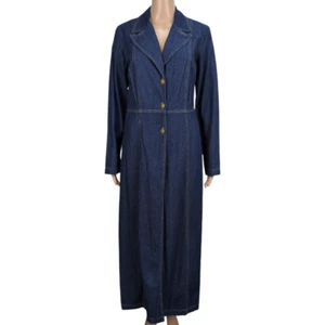 A-List By Wrapper Denim Dress Women's Size 7/8 Long Sleeves Button Down vtg - Picture 1 of 10