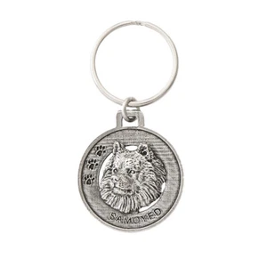 Kreative Zinn Designs Samojede Hund Zinn Schlüsselanhänger, Schlüsselanhänger, D154KC - Bild 1 von 2