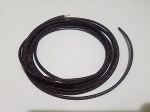 Alambre primario cubierto de tela trenzada vintage calibre 18 ga negro con rojo - Imagen 1 de 4