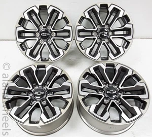 4 New Chevy Silverado Avalanche Factory OEM Satin Graph 18” Wheels Rims 84040796 - Picture 1 of 6