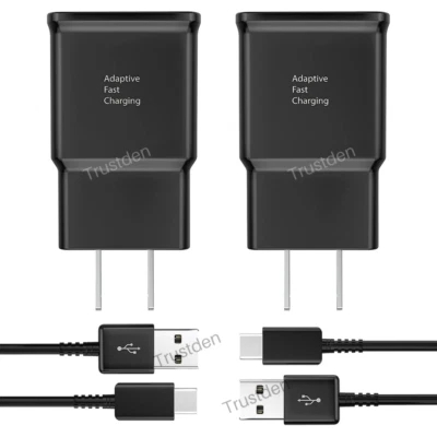 Power Adapter Block Fast Charger USB C Charging Cable 4Ft For Samsung LG Android - Image 1 of 4