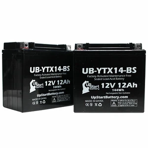 2X 12V 12AH Battery for 2005 Yamaha YFM66R Raptor 660 CC - Picture 1 of 1